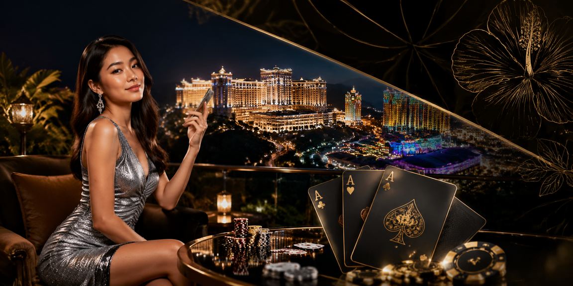 Permainan poker bergaya Malaysia di Genting Highlands dengan suasana kasino 800mt