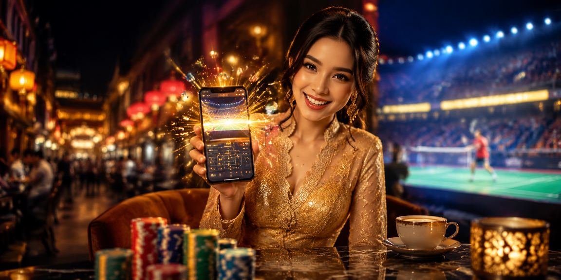 Pengguna Melaka berpakaian kebaya menggunakan telefon untuk akses kasino mudah alih 800mt